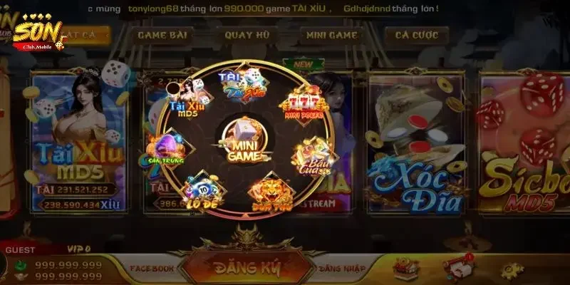 Tổng quan về cổng game bài Sonclub