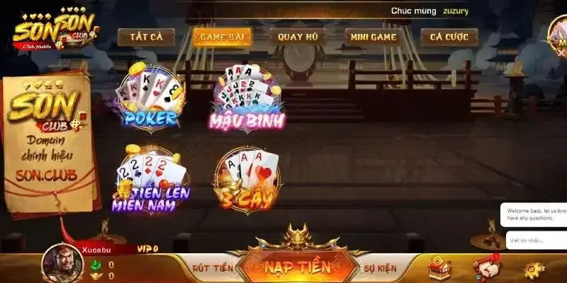 Tổng hợp các danh mục trò chơi nổi bật và hấp dẫn tại Sonclub